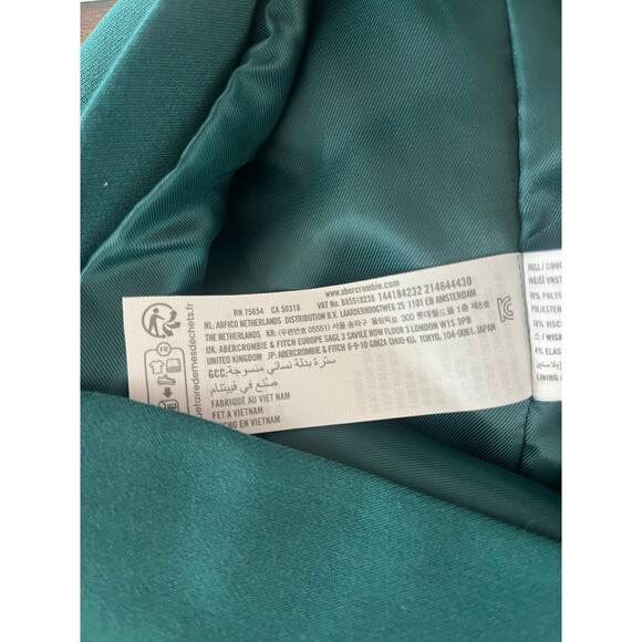 Abercrombie & Fitch A&F Single Breasted Blazer Teal Green Size Large - Picture 5 of 5